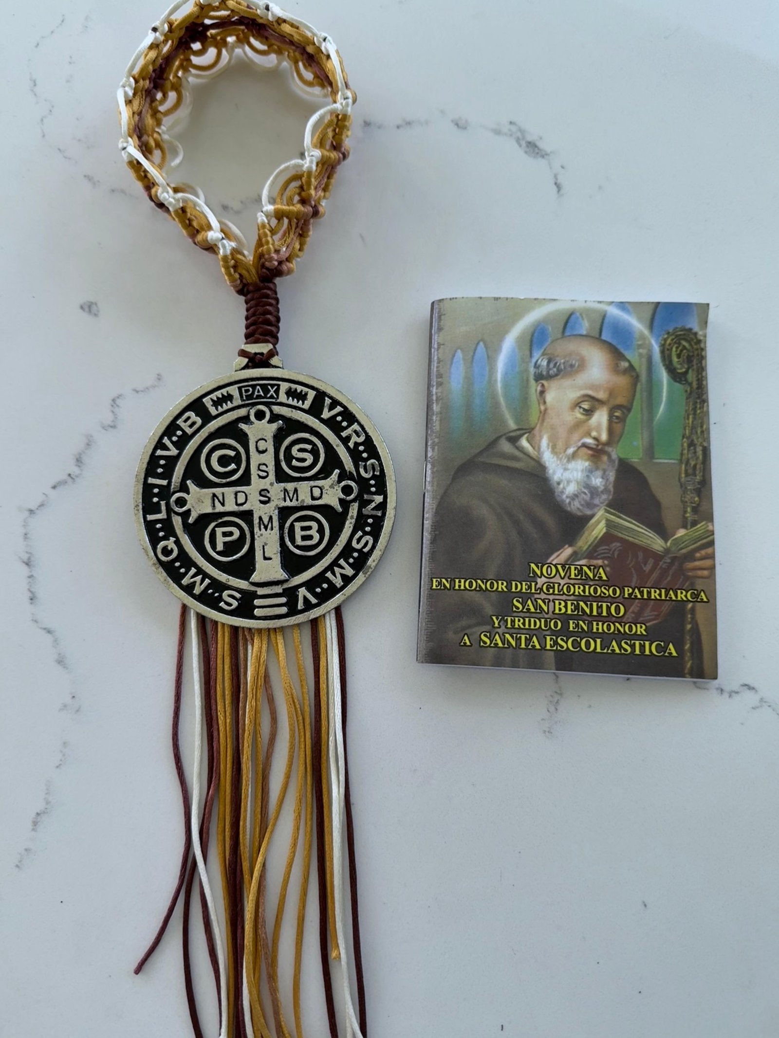 Saint Benedict medal with novena - Front